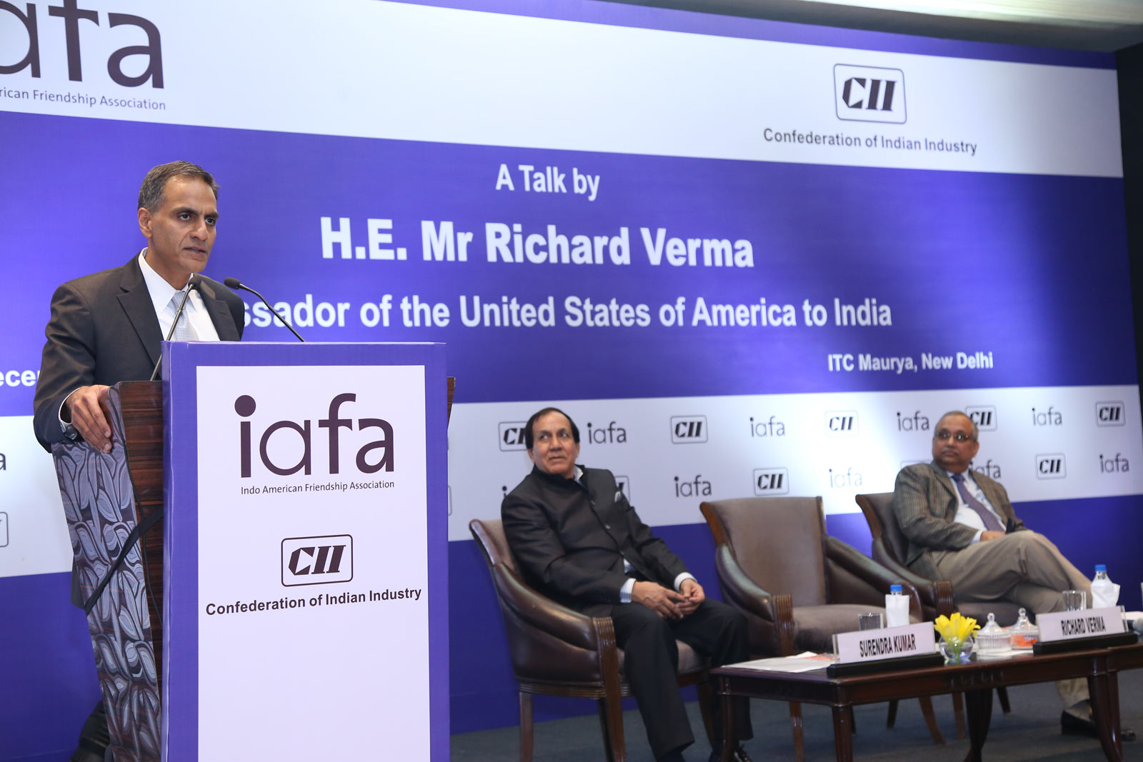 A talk on: India-US Relations on Dec 6th 2016 by the US Amb. Richard Verma at ITC Maurya New Delhi