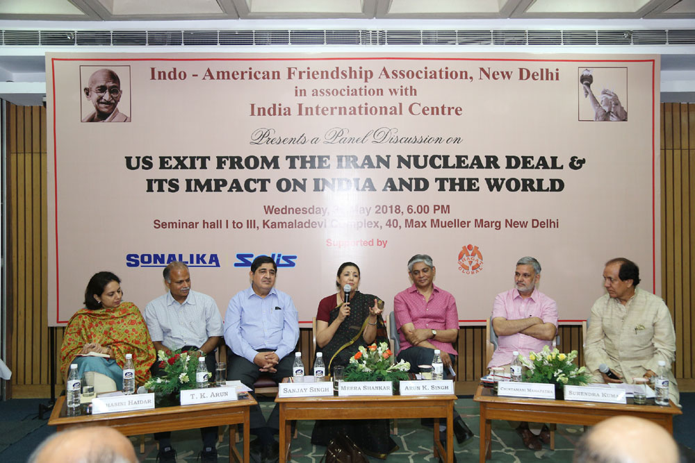 Panel discussion on: US Exit from the Iran nuclear Deal & it's impact on India & the world on30th May 2018, at IIC, New Delhi